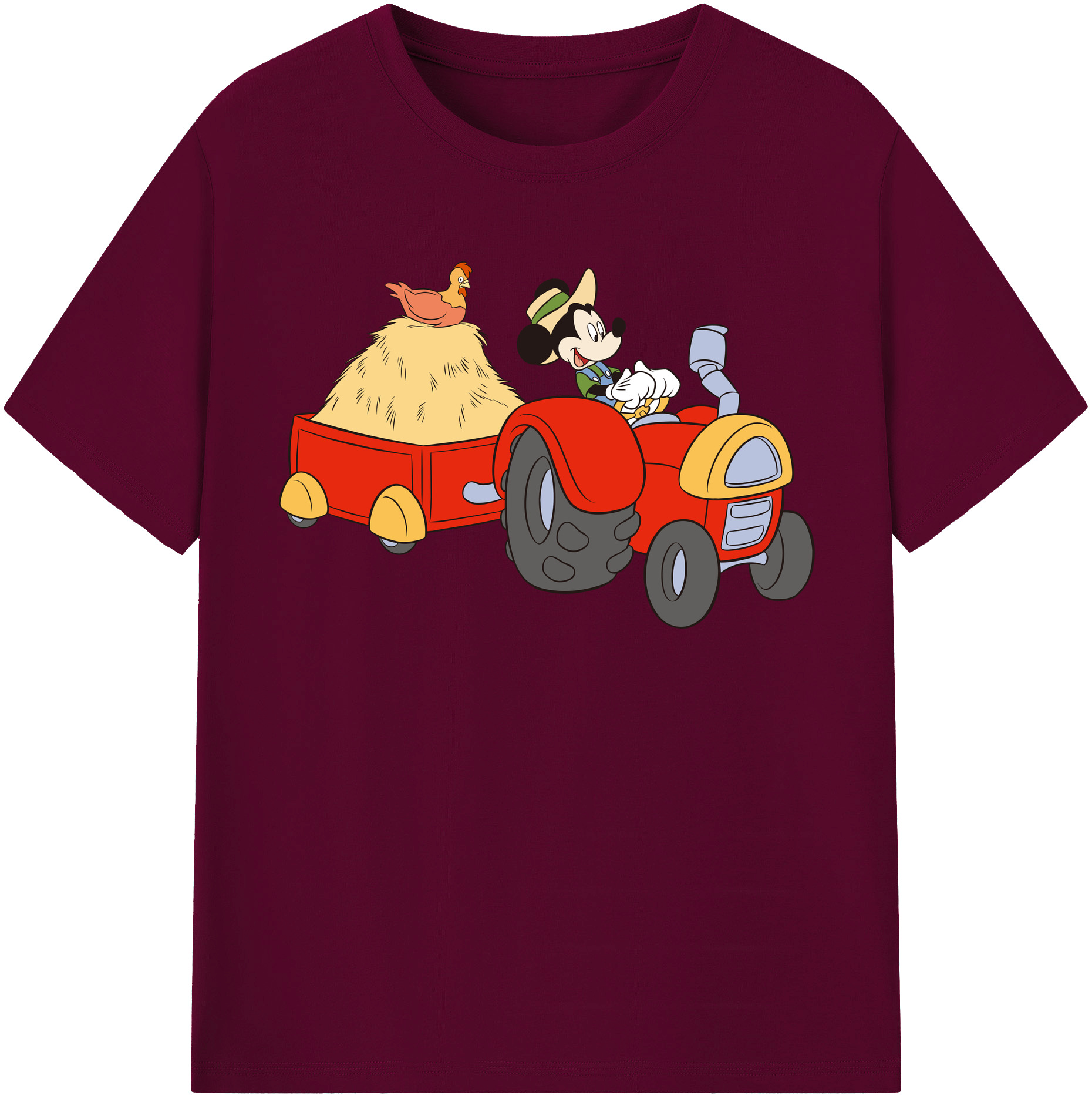 （画像用） ミッキーマウス Mickey Mouse レディースカジュアルプリントTシャツ（綿100％）